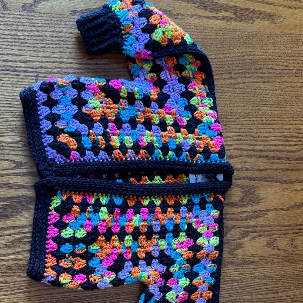 Colorful Crochet Kids Cardigan